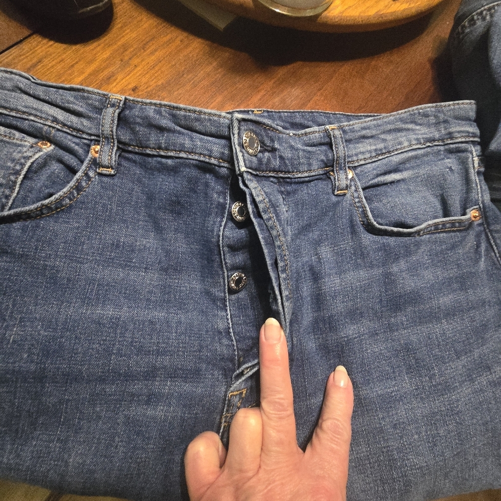 Genetic Denim High-Rise Button-Fly Jeans - Blue
